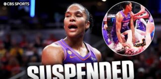 Alyssa Thomas assessed flagrant 2 foul and suspended one game for reckless contact on Caitlin Clark